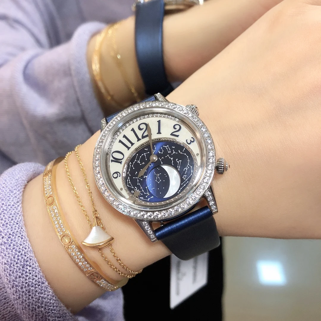 Jaeger-LeCoultre Rendez-Vous Moon Phase Diamond-Set 36mm — photographed off the sweep