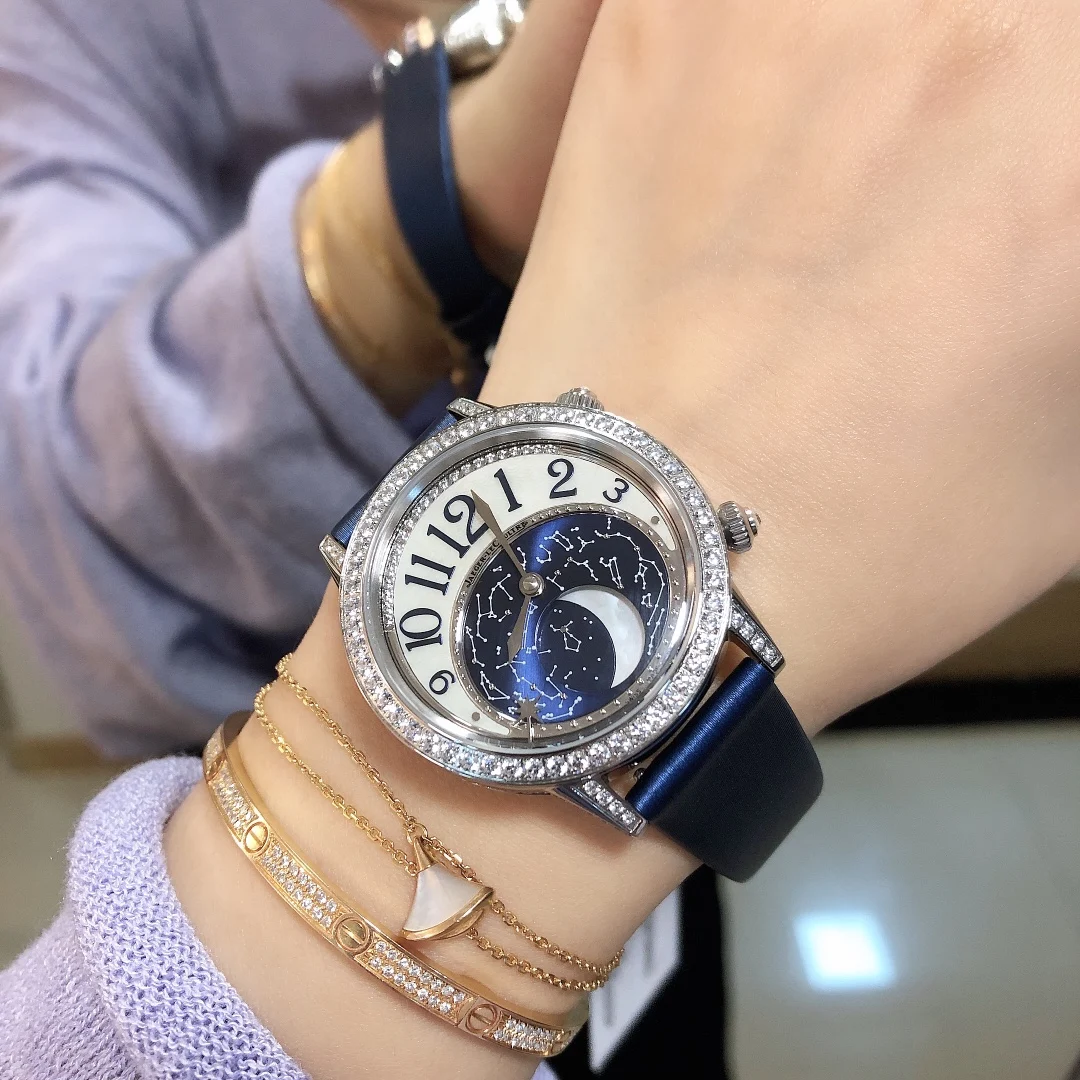 Jaeger-LeCoultre Rendez-Vous Moon Phase Diamond-Set 36mm — photographed off the sweep