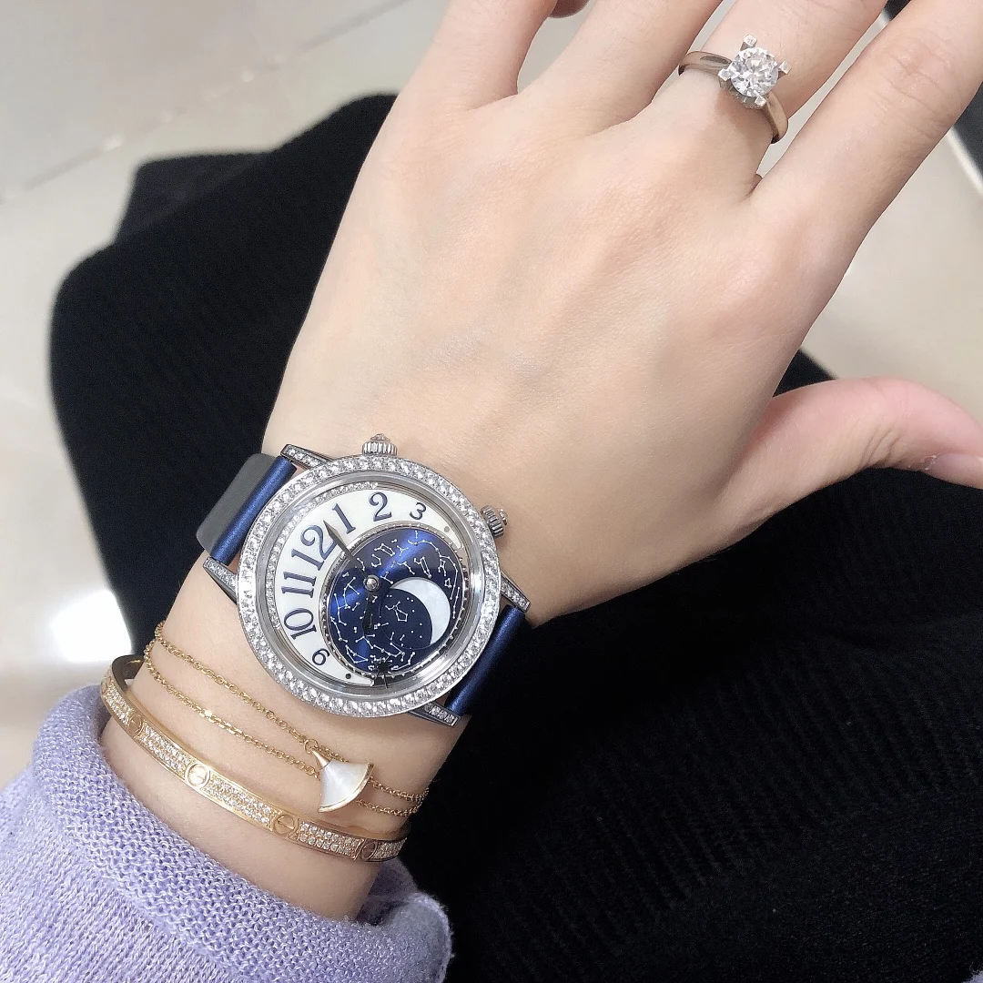 Jaeger-LeCoultre Rendez-Vous Moon Phase Diamond-Set 36mm — photographed off the sweep