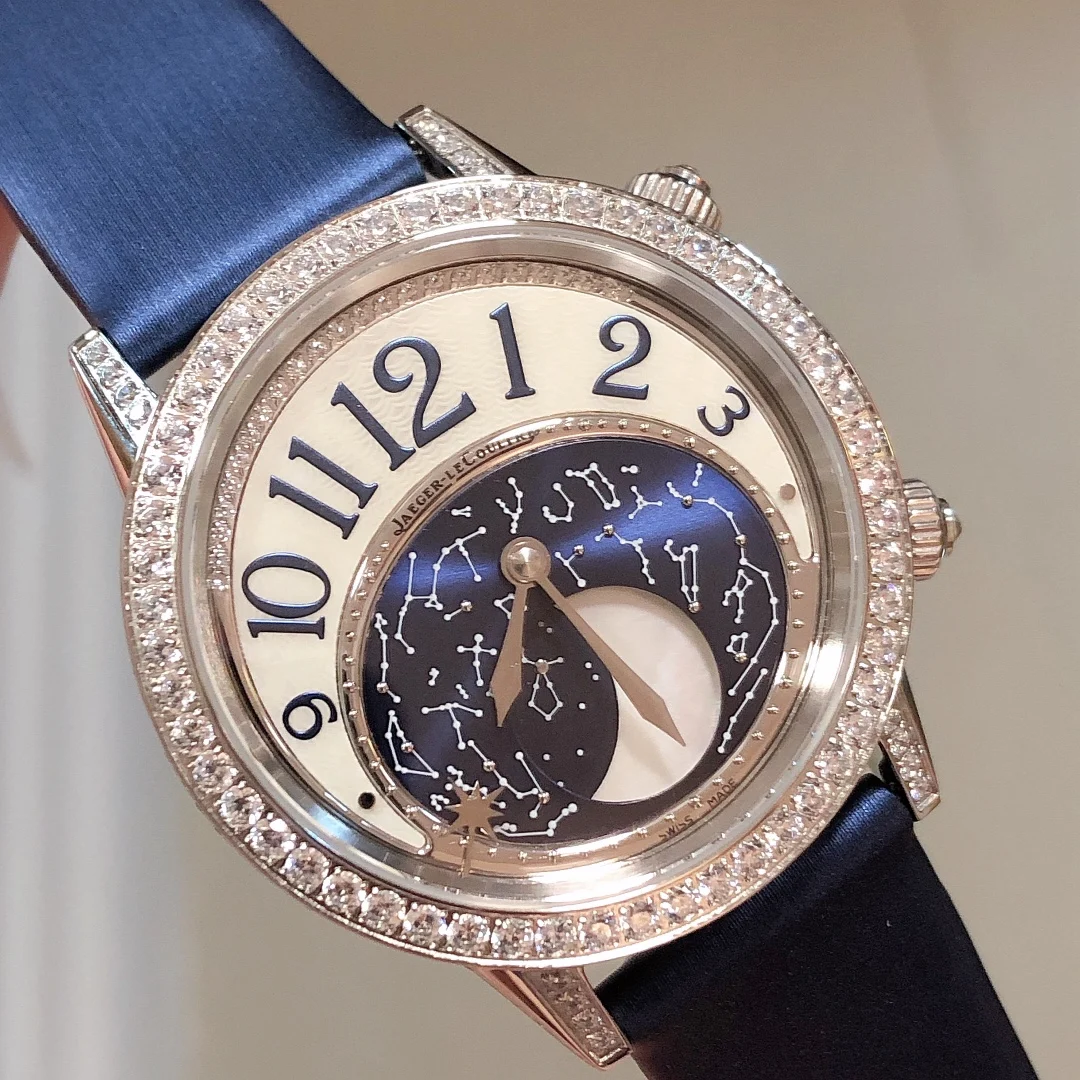 Jaeger-LeCoultre Rendez-Vous Moon Phase Diamond-Set 36mm — photographed off the sweep