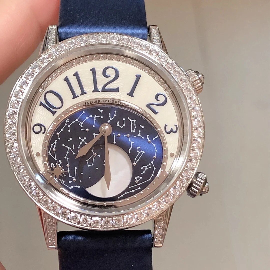 Jaeger-LeCoultre Rendez-Vous Moon Phase Diamond-Set 36mm — photographed off the sweep
