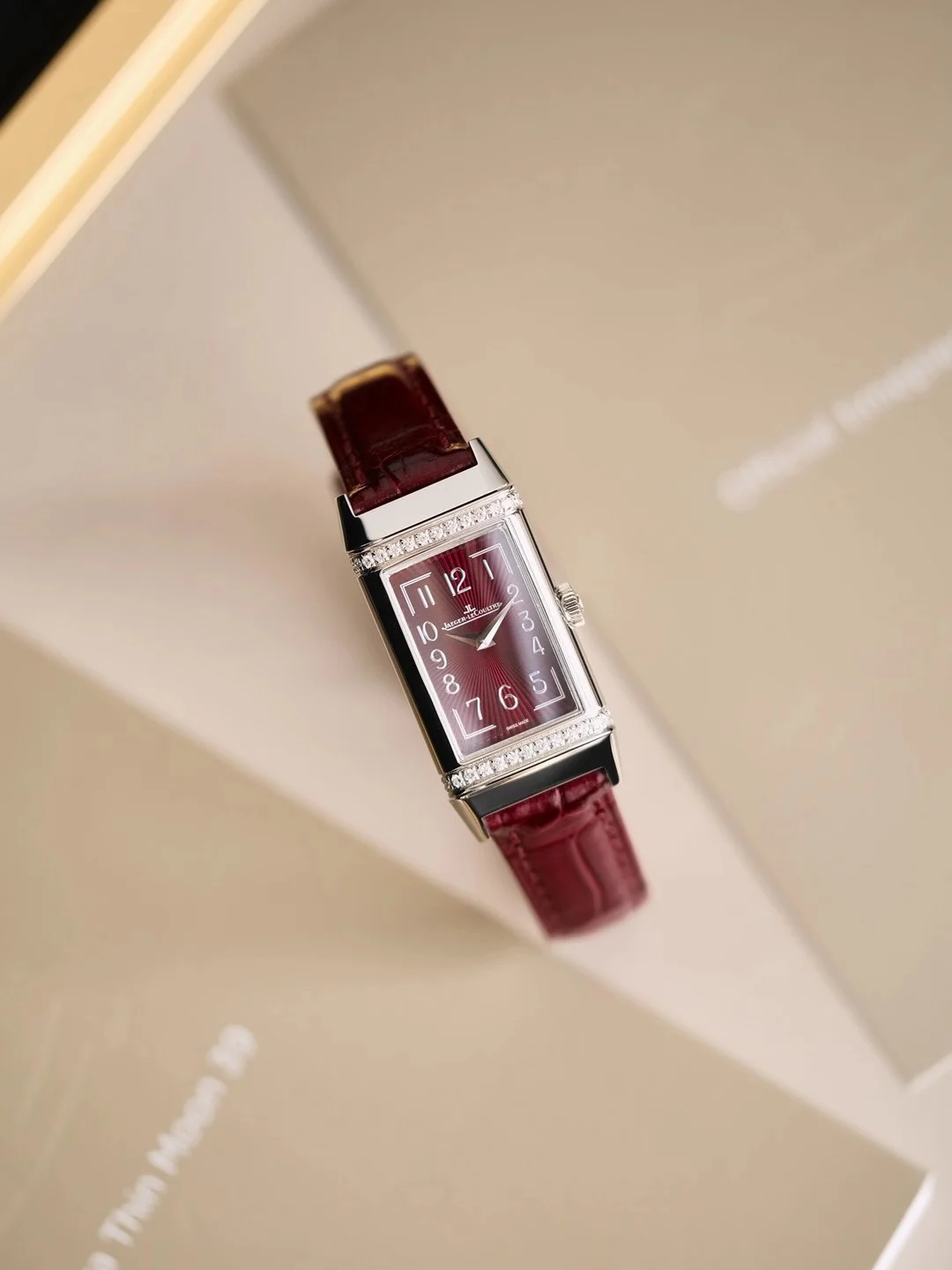 Jaeger-LeCoultre Reverso Red Dial — photographed off the sweep