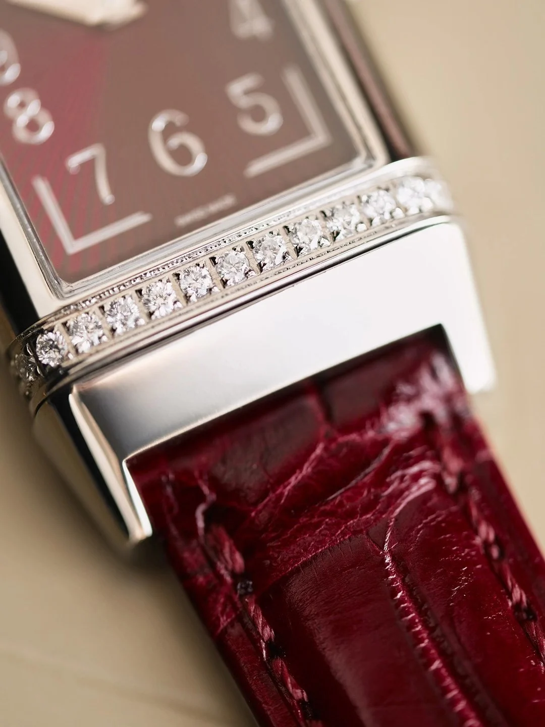 Jaeger-LeCoultre Reverso Red Dial — photographed off the sweep