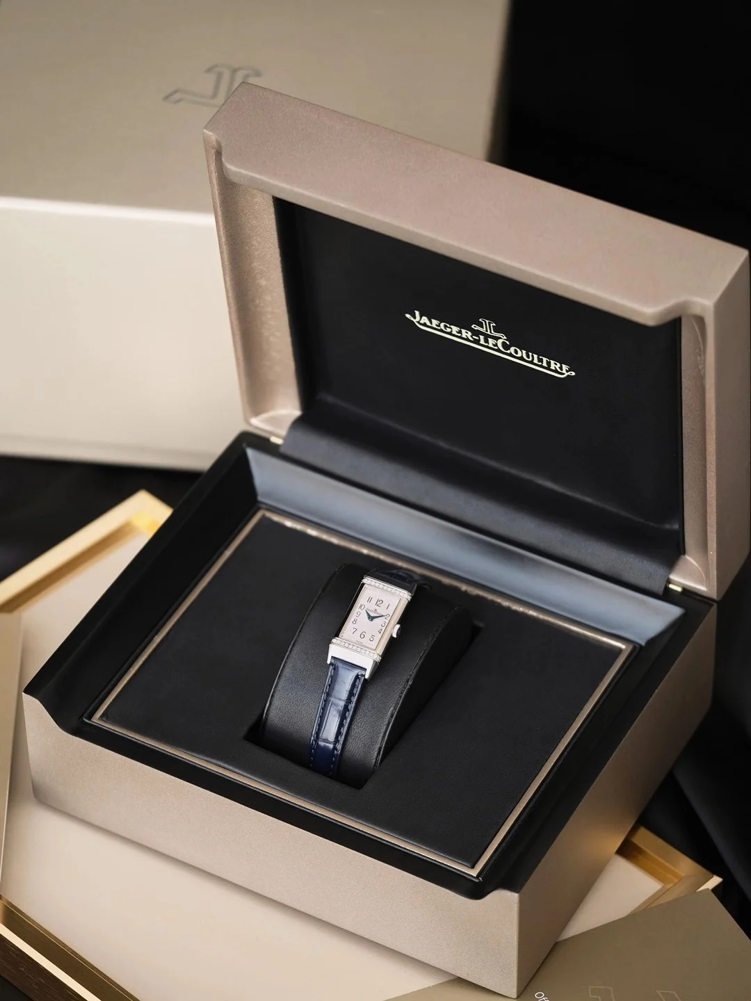 Jaeger-LeCoultre Reverso Steel White Dial — photographed off the sweep