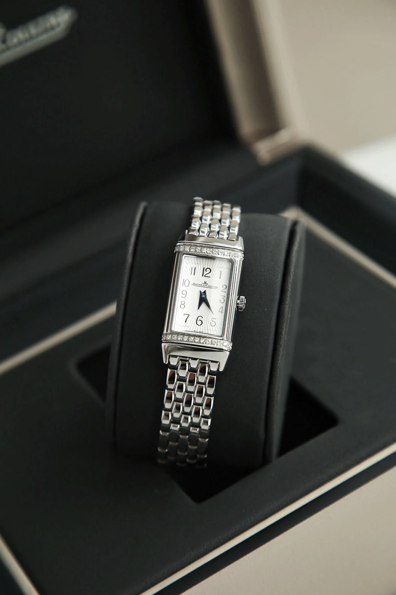 Jaeger-LeCoultre Reverso Steel — photographed off the sweep