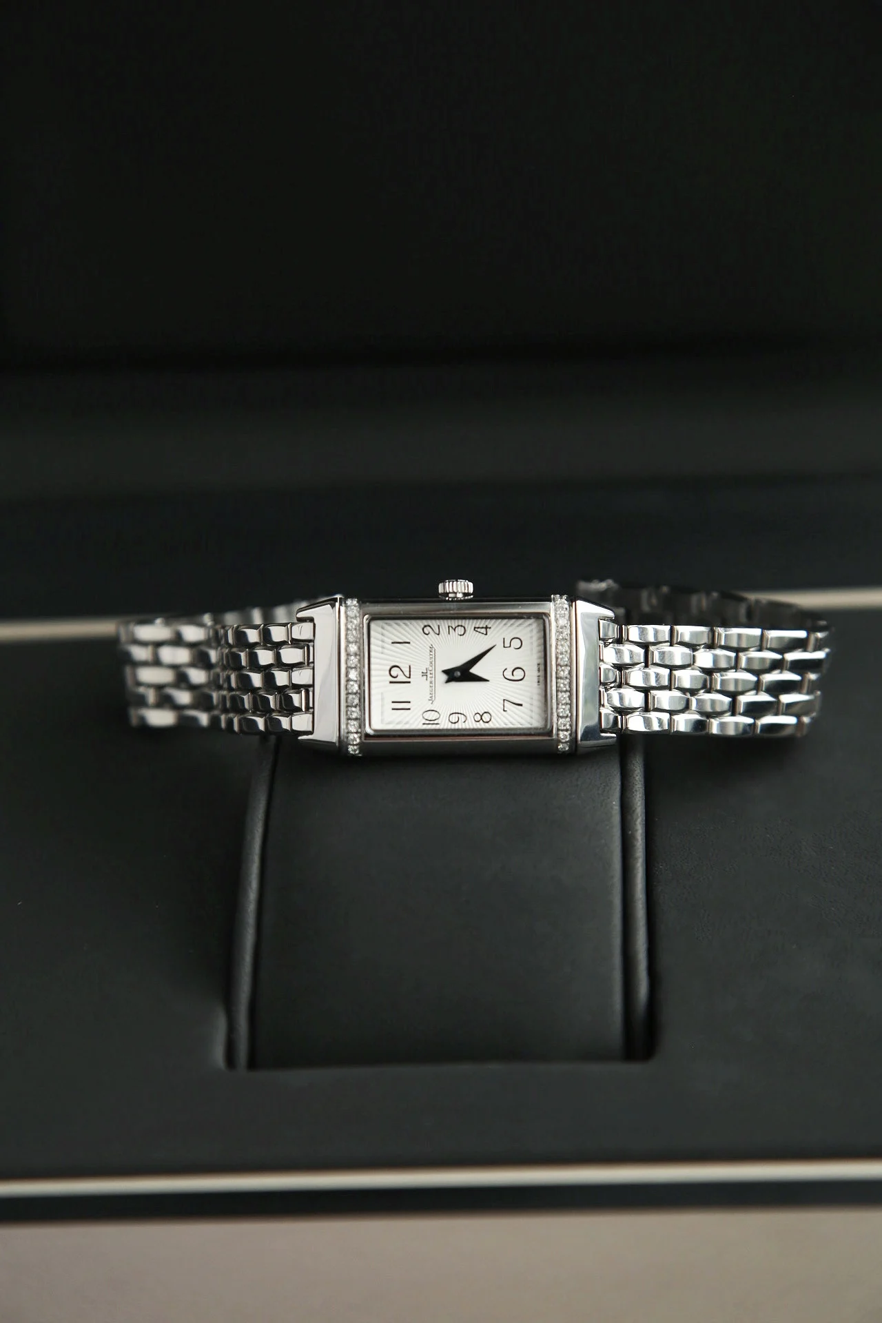 Jaeger-LeCoultre Reverso Steel — photographed off the sweep
