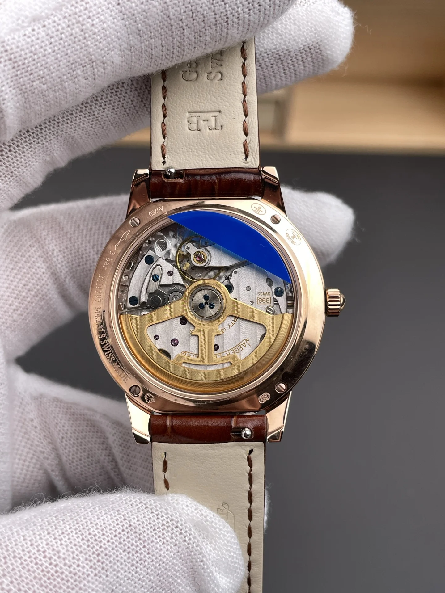 Jaeger-LeCoultre Rose Gold Diamond-Set 34mm — photographed off the sweep