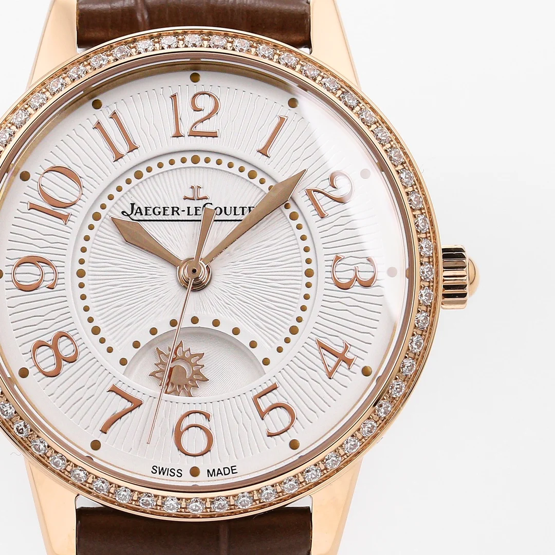Jaeger-LeCoultre Steel Diamond-Set 34mm — photographed off the sweep