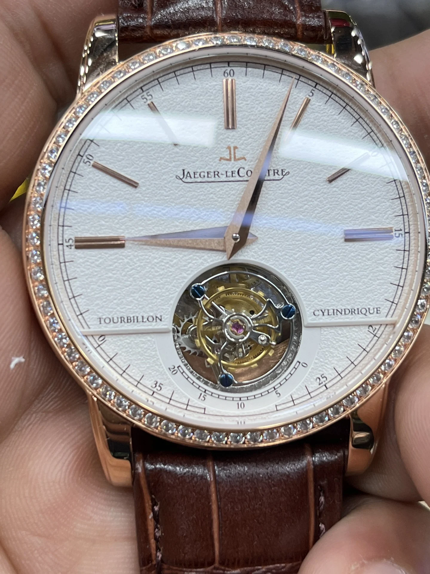 Jaeger-LeCoultre Tourbillon 40mm — photographed off the sweep