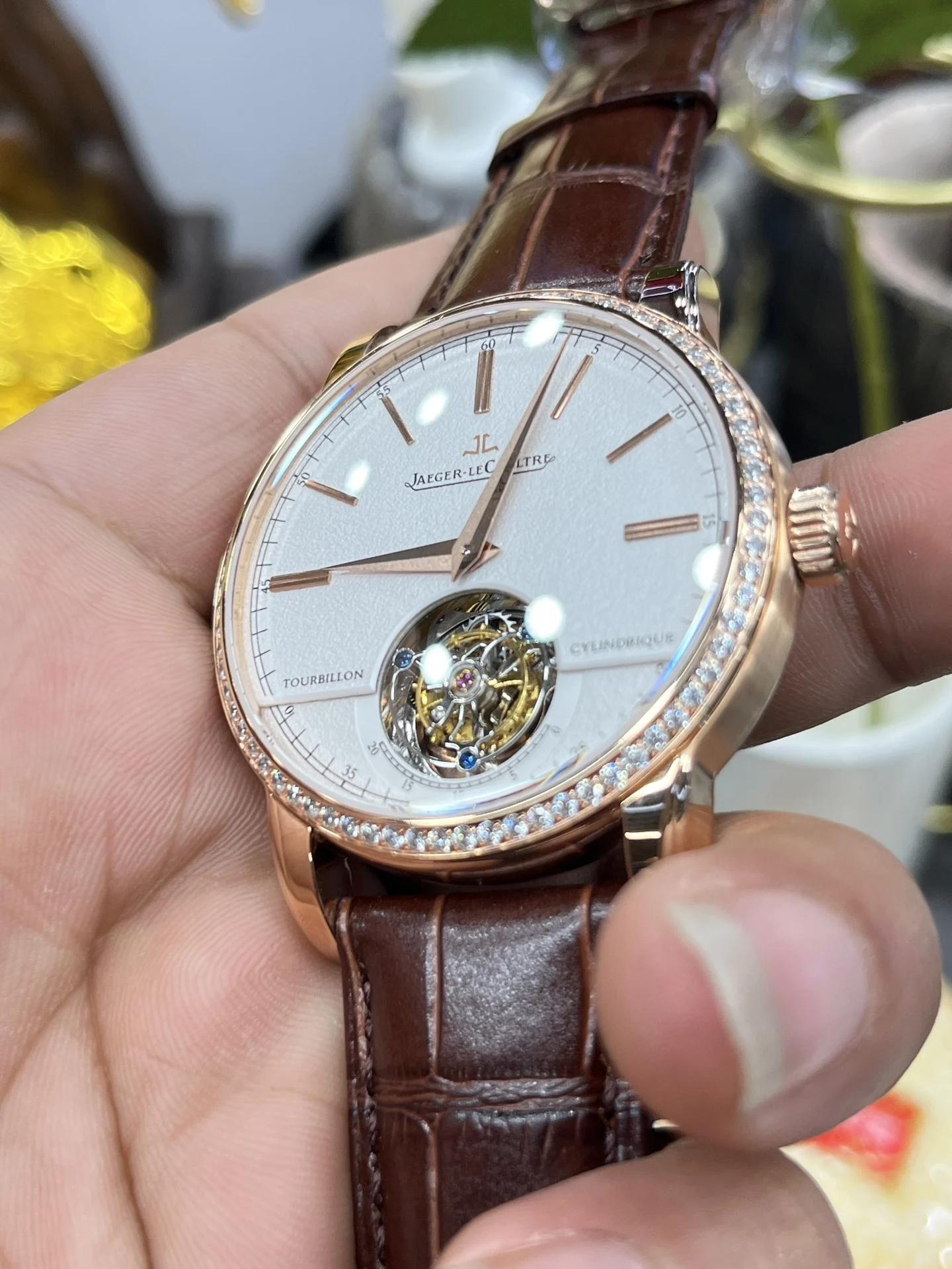 Jaeger-LeCoultre Tourbillon 40mm — photographed off the sweep