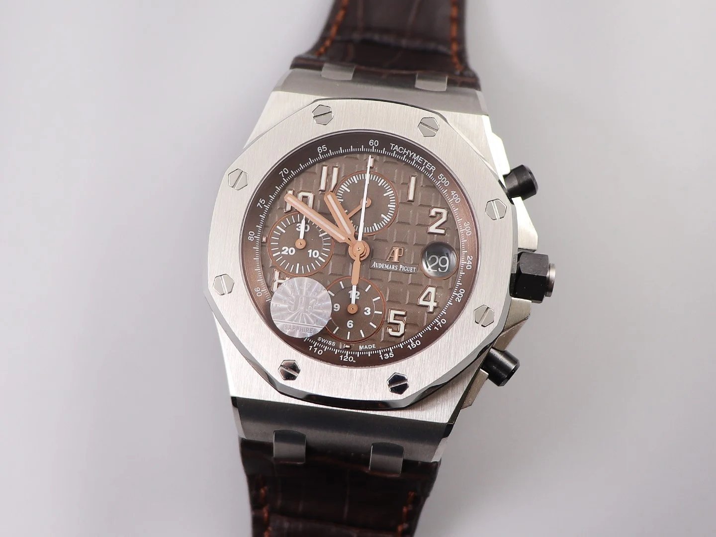 JF A "12H Chronograph Collection A Brown "Havana" 42mm — photographed off the sweep