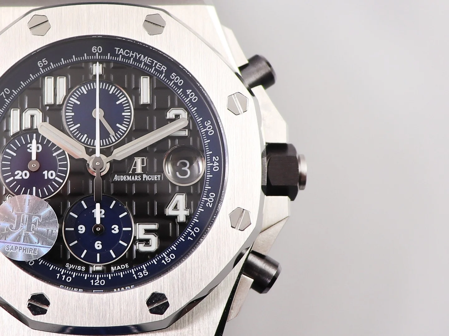 JF A. "12H Chronograph Collection A" Havana Collection (Black — photographed off the sweep