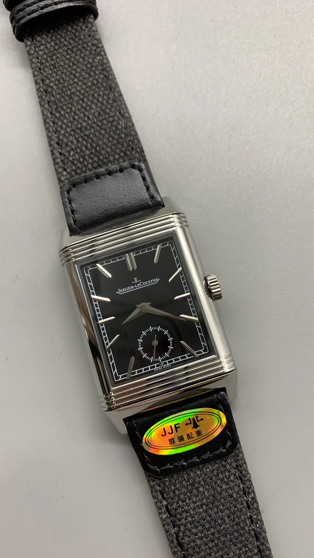 jjf, Jaeger-LeCoultre flip — photographed off the sweep