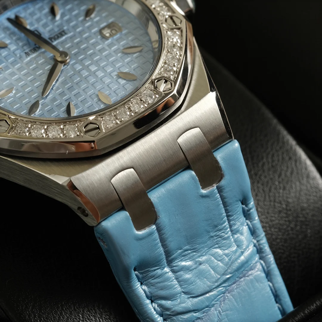 Lake blue details — photographed off the sweep