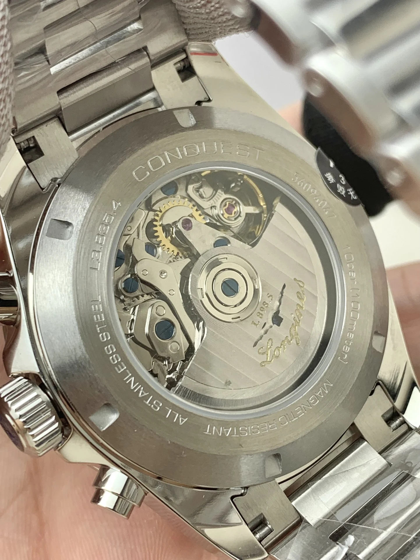 Longines Conquest — photographed off the sweep