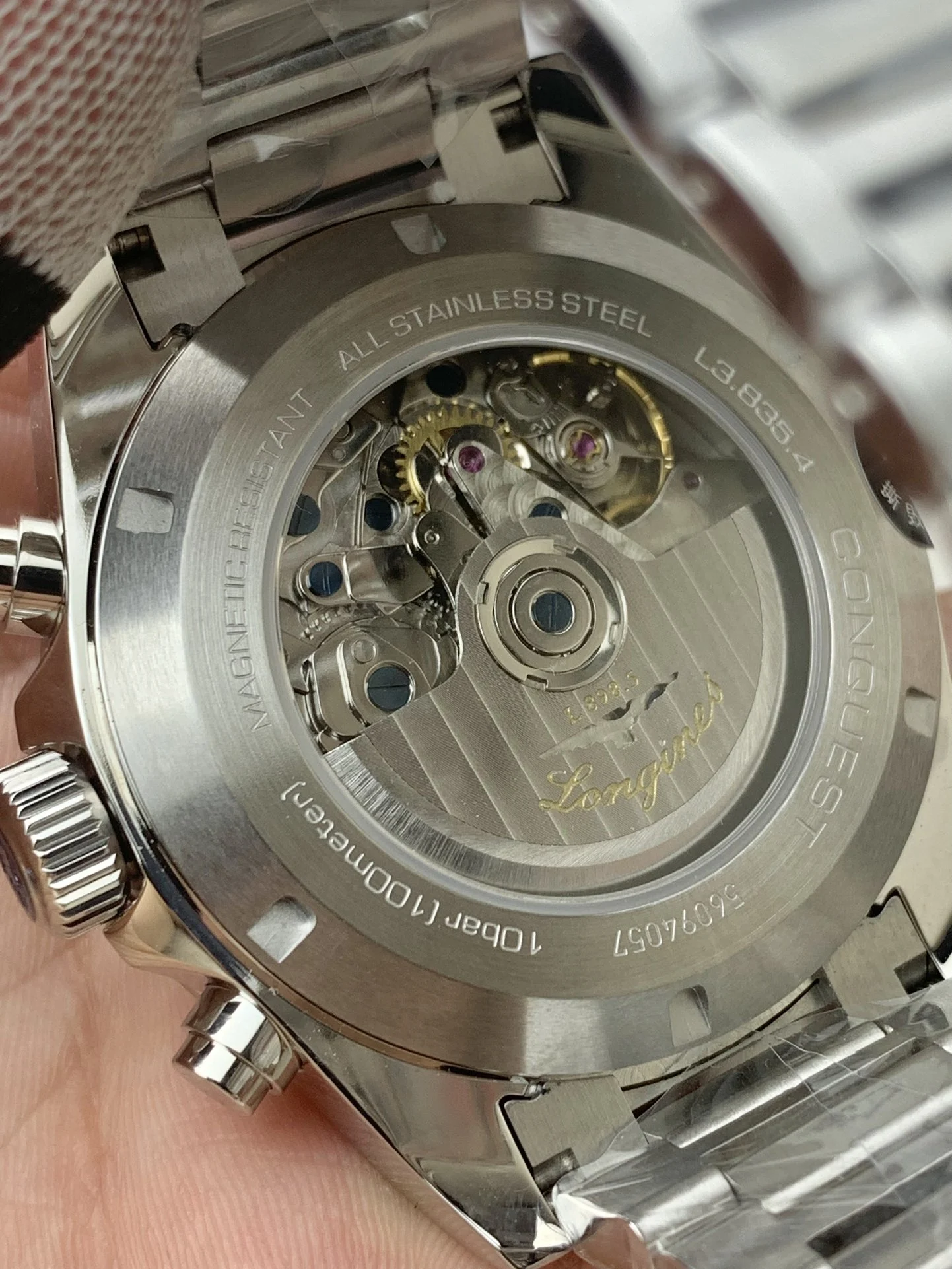 Longines Conquest — photographed off the sweep