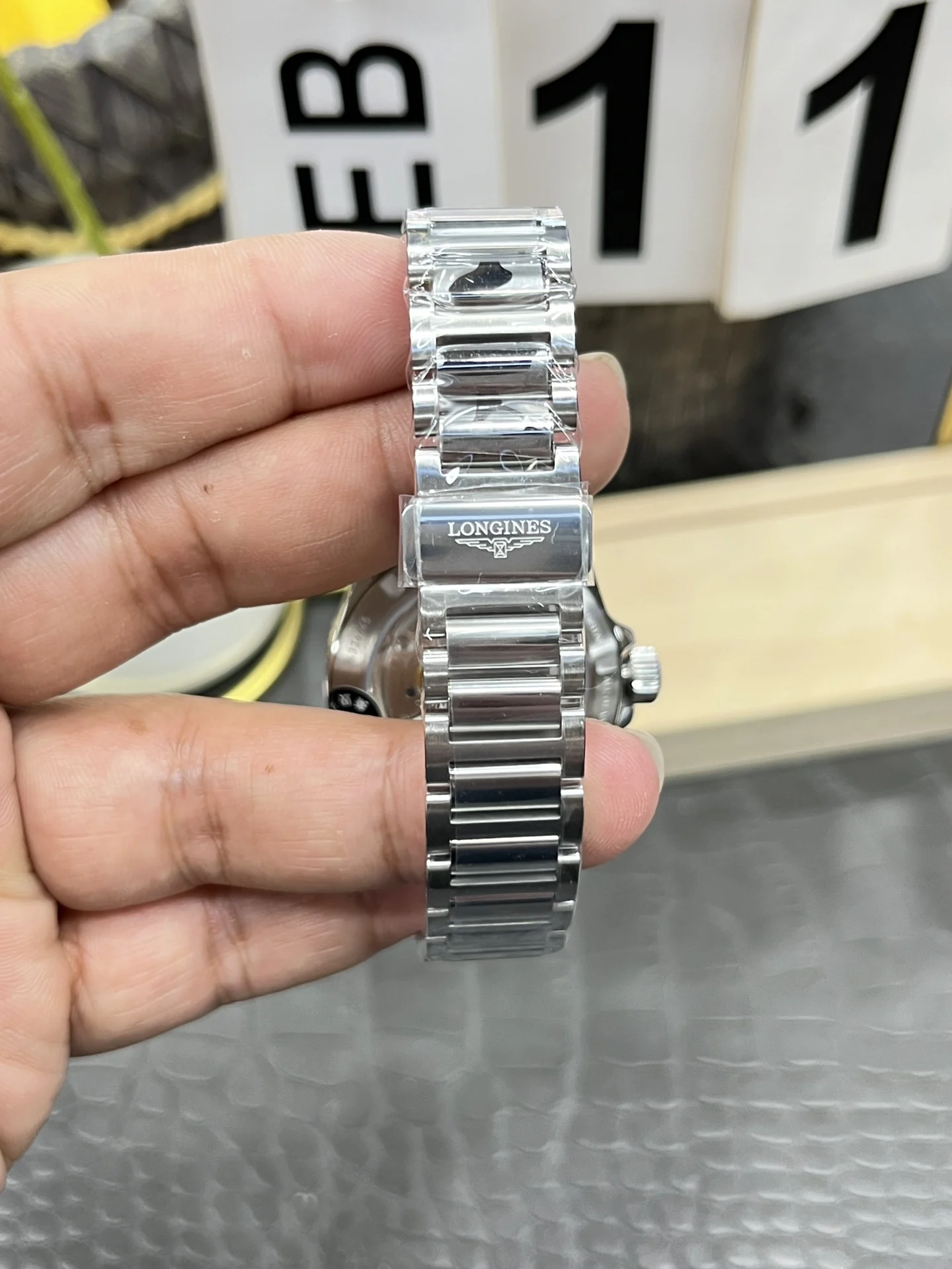 Longines Conquest 34mm — photographed off the sweep