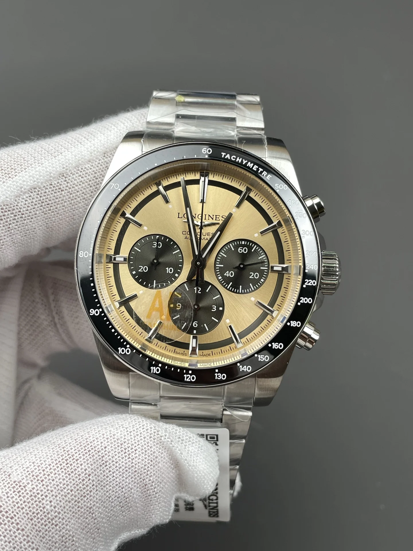 Longines Conquest 42mm — photographed off the sweep