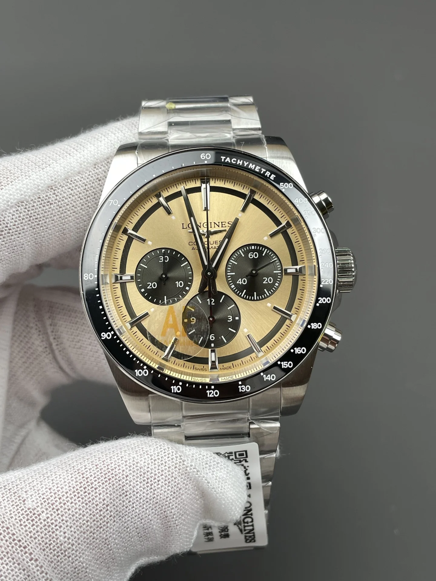 Longines Conquest 42mm — photographed off the sweep
