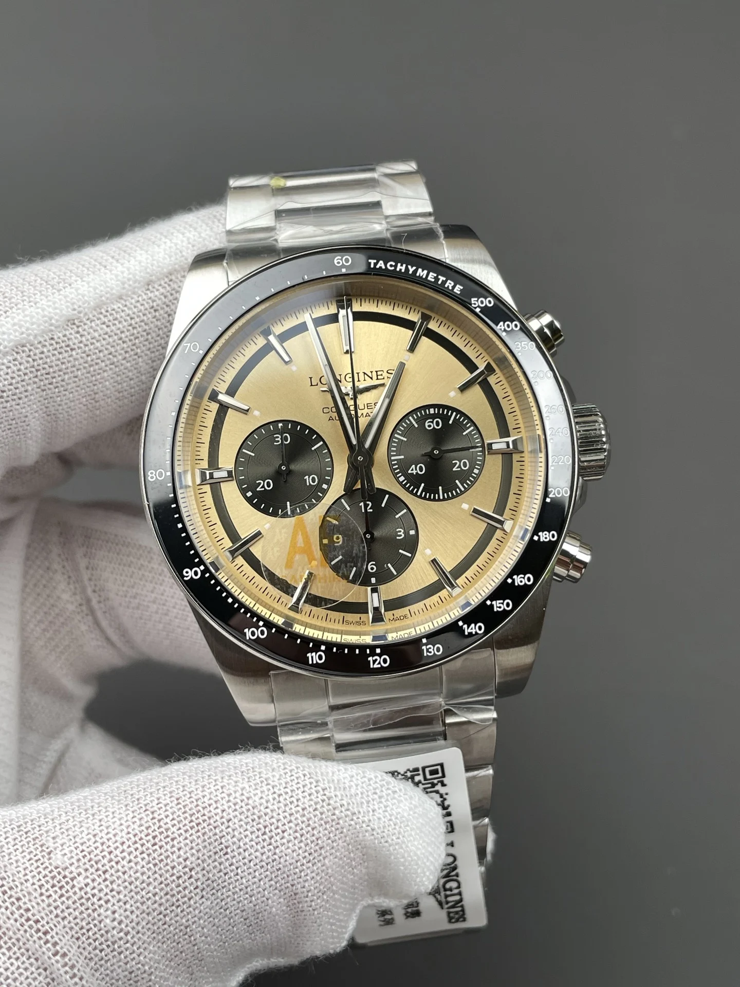 Longines Conquest 42mm — photographed off the sweep
