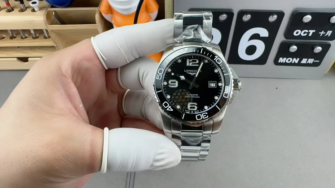 Longines Conquest Black Dial 41mm — photographed off the sweep
