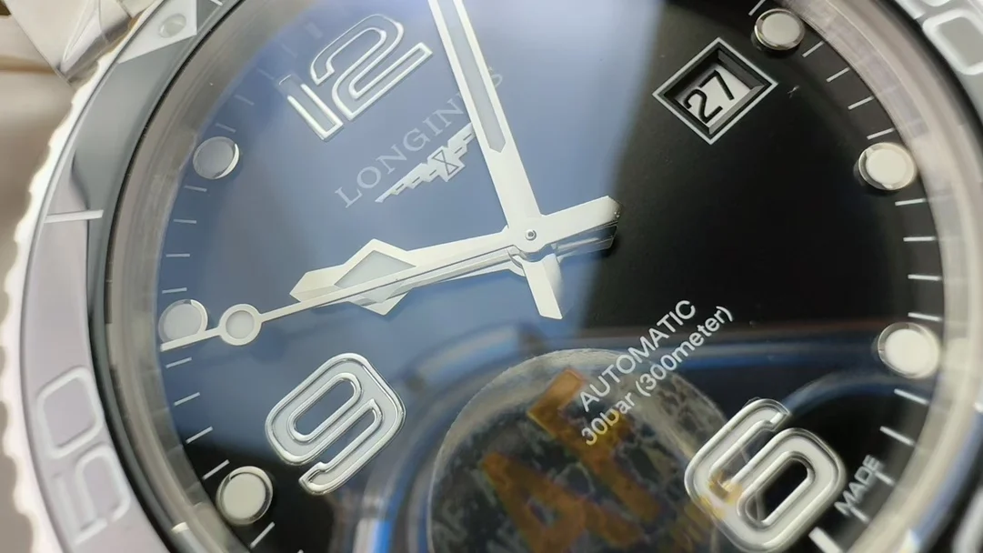 Longines Conquest Black Dial 41mm — photographed off the sweep