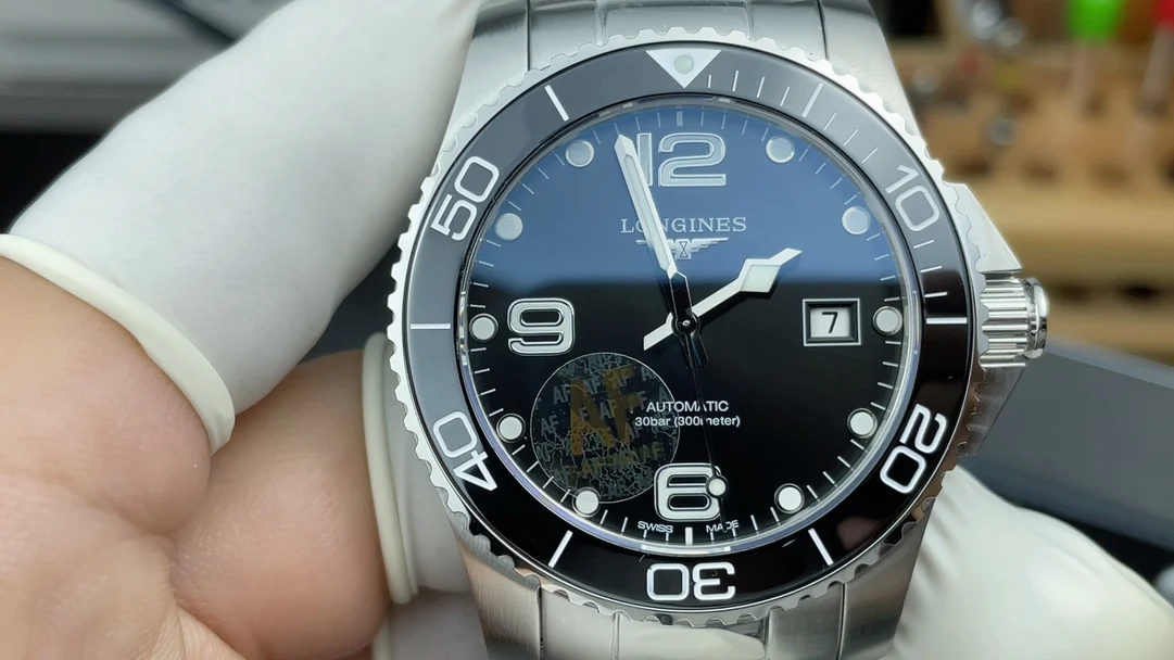 Longines Conquest Black Dial 41mm — photographed off the sweep