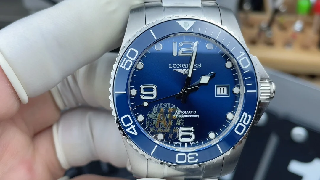 Longines Conquest Blue Dial — photographed off the sweep