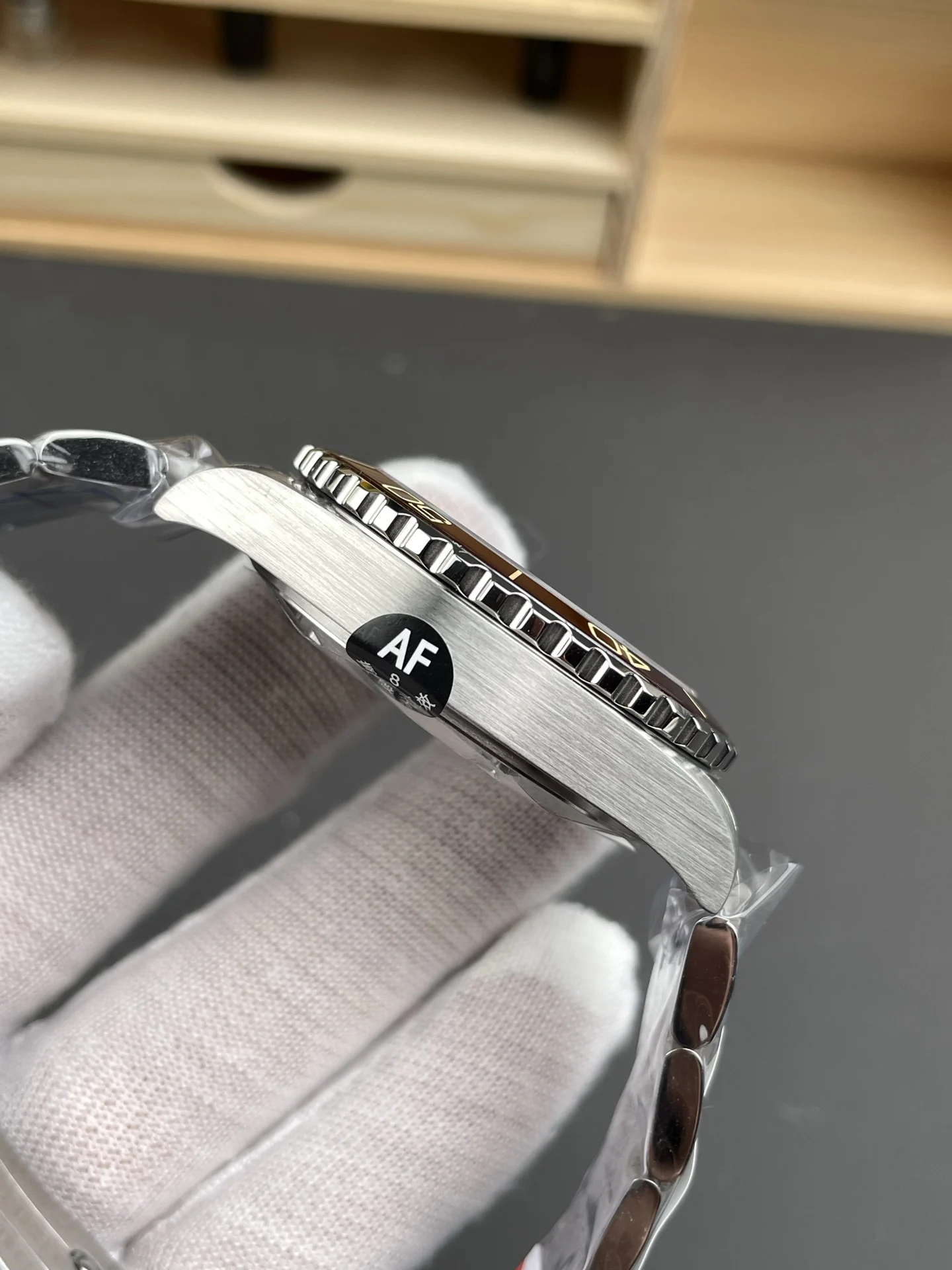 Longines Conquest Brown Dial — photographed off the sweep