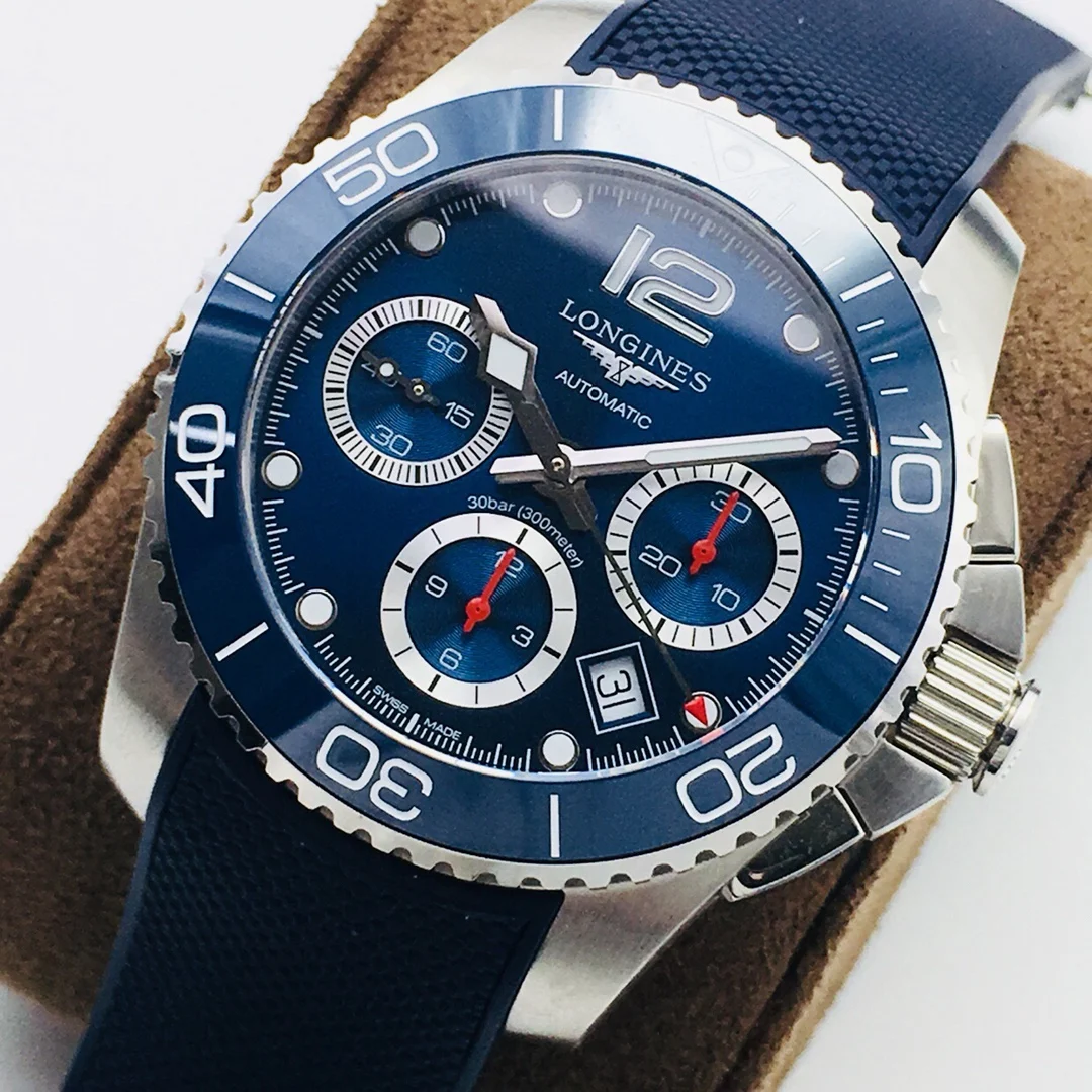 Longines Conquest Ceramic 41mm — photographed off the sweep