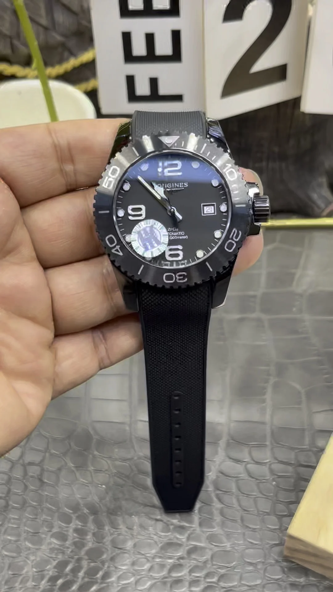 Longines Conquest Ceramic Black Dial 43mm
