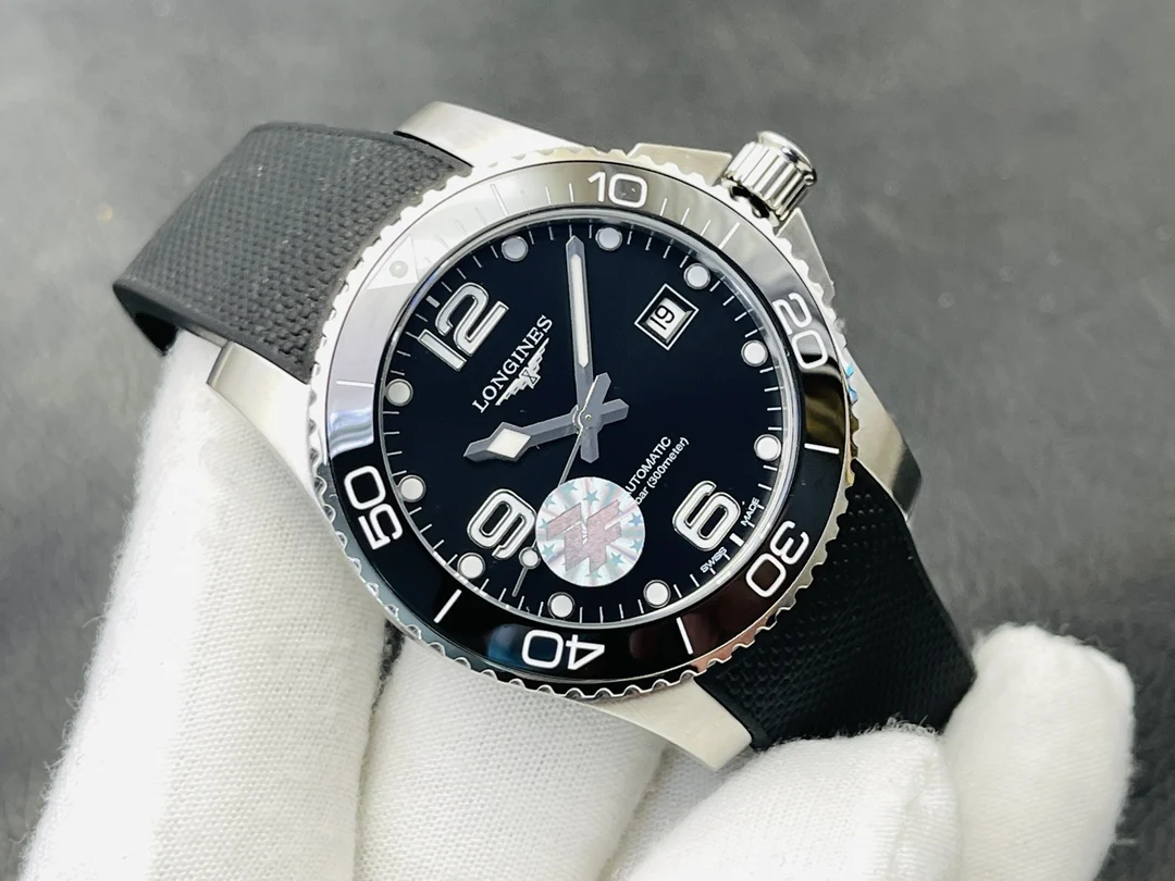 Longines Conquest Ceramic — photographed off the sweep