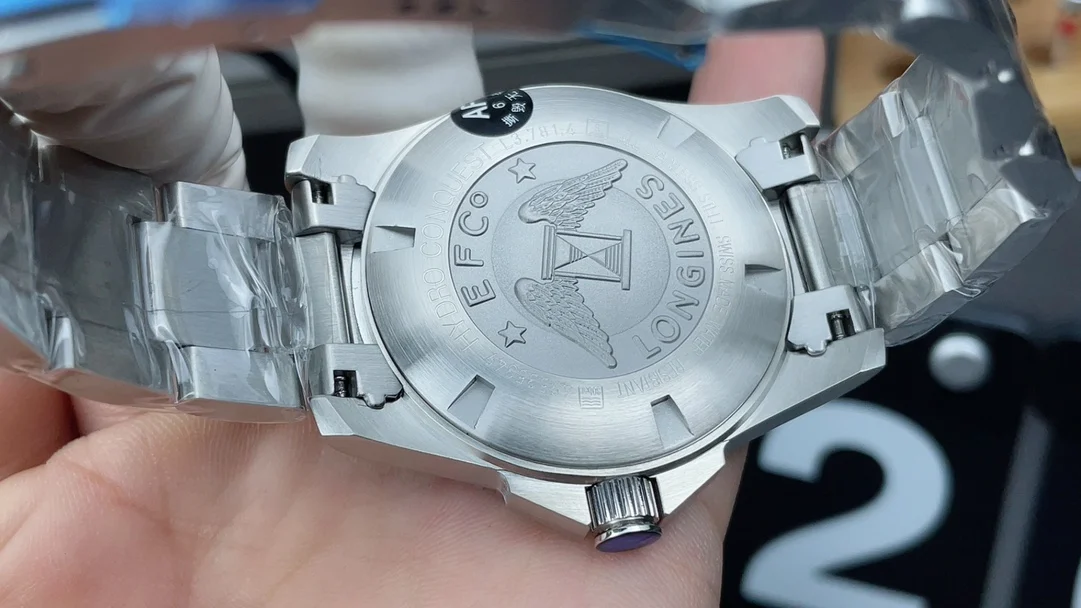 Longines Conquest Grey Dial 41mm — photographed off the sweep