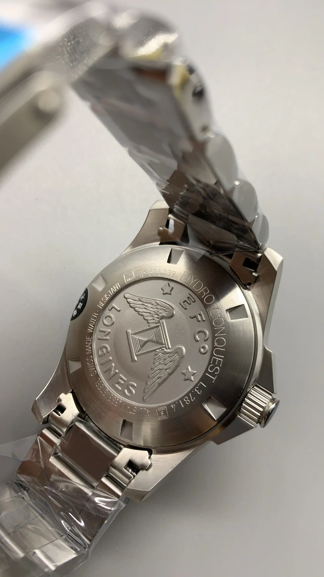 Longines Conquest Grey Dial 41mm — photographed off the sweep