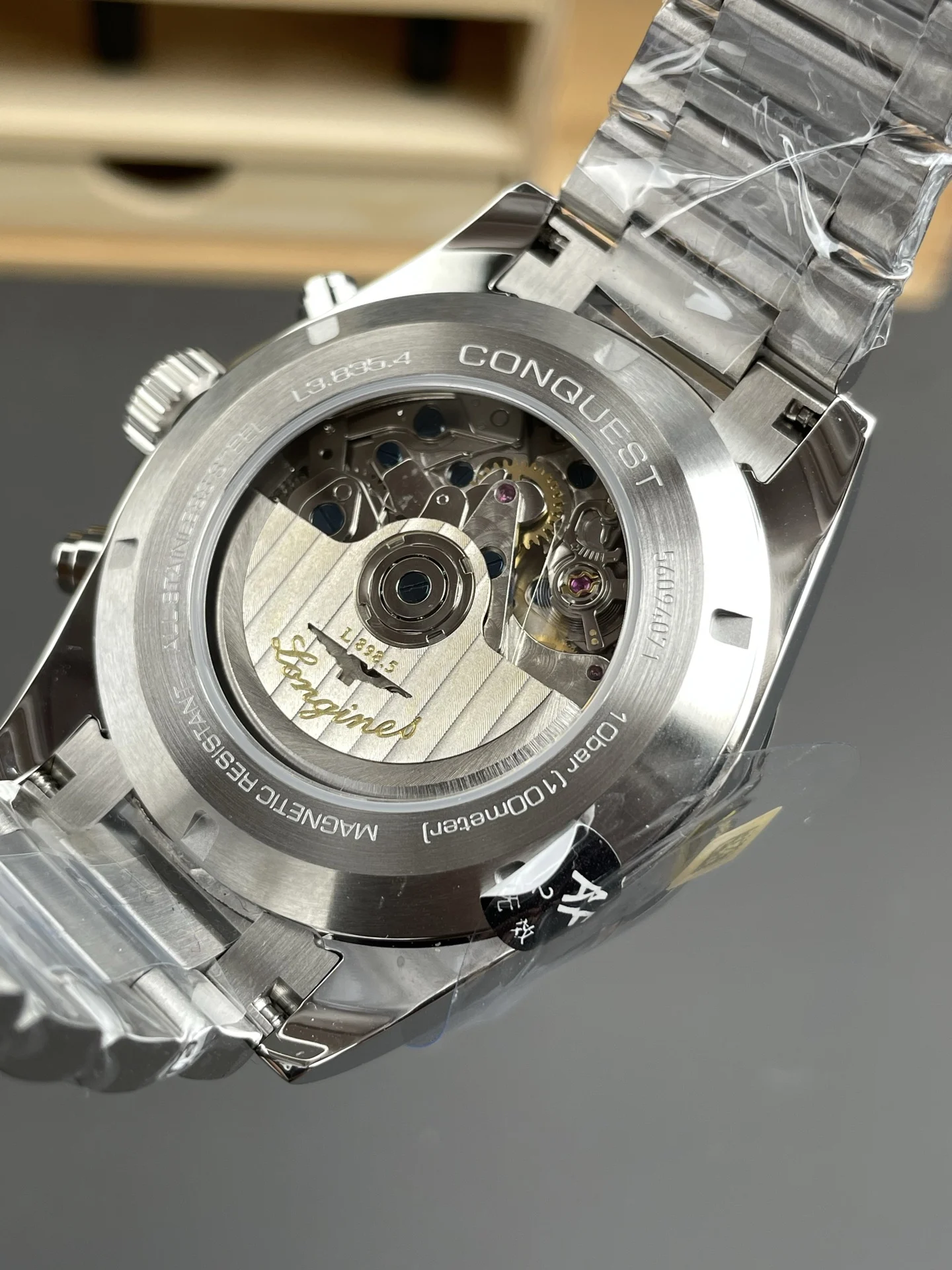 Longines Conquest Panda Blue Dial — photographed off the sweep
