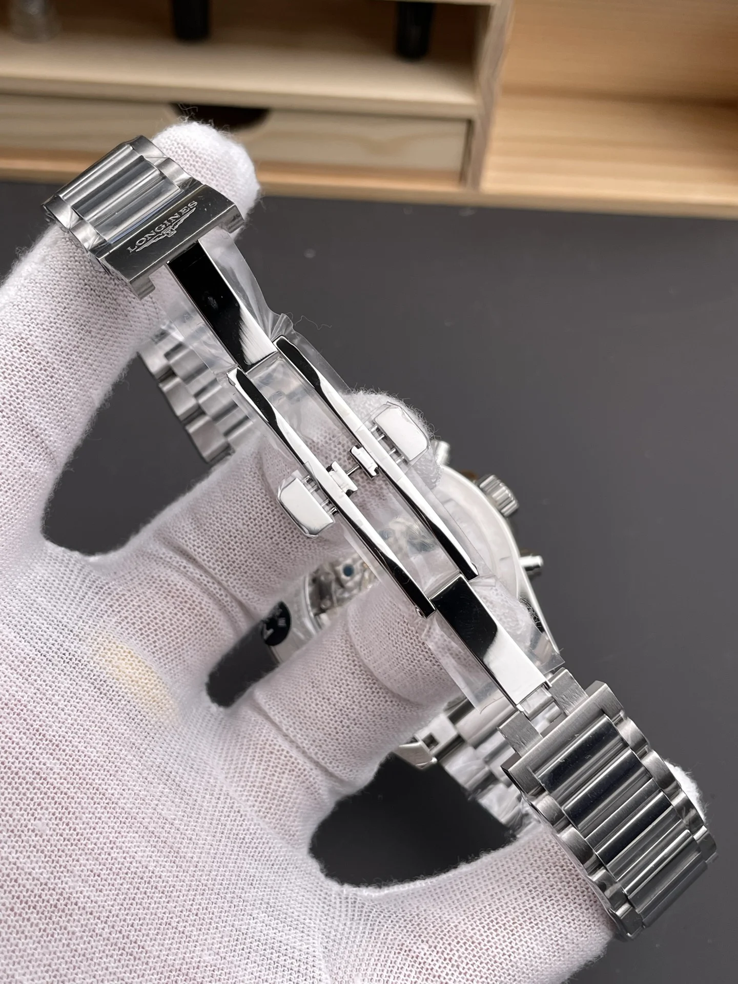 Longines Conquest Panda Blue Dial — photographed off the sweep