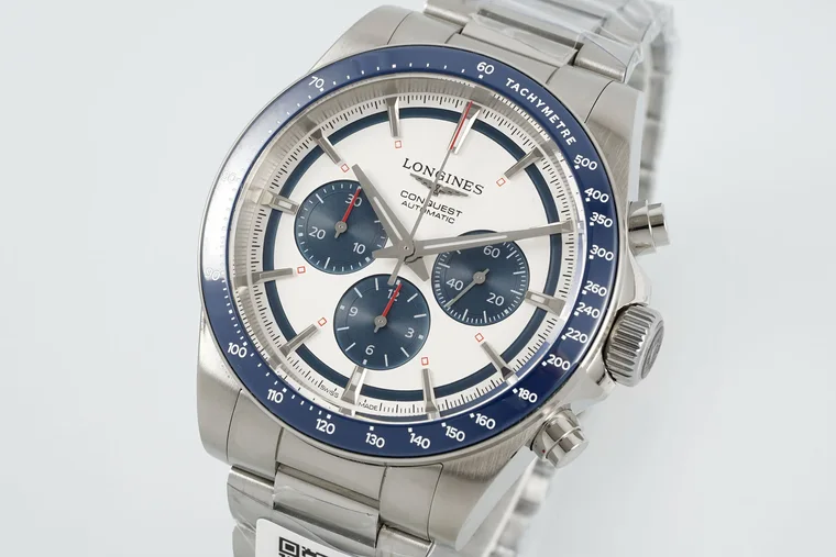 Longines Conquest Panda Ceramic Blue Dial 42.00mm