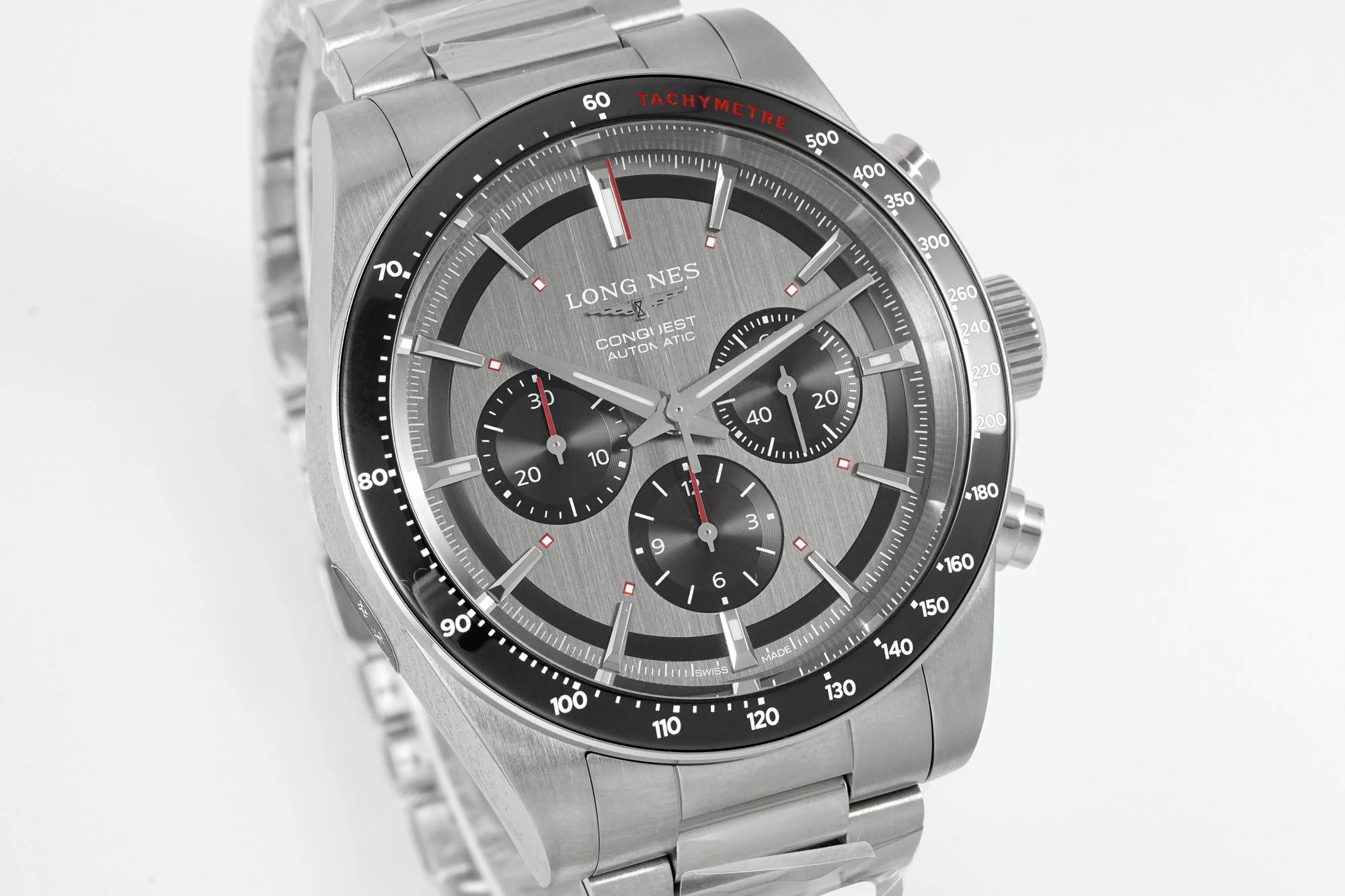 Longines Conquest Panda Ceramic Blue Dial 42.00mm — detail