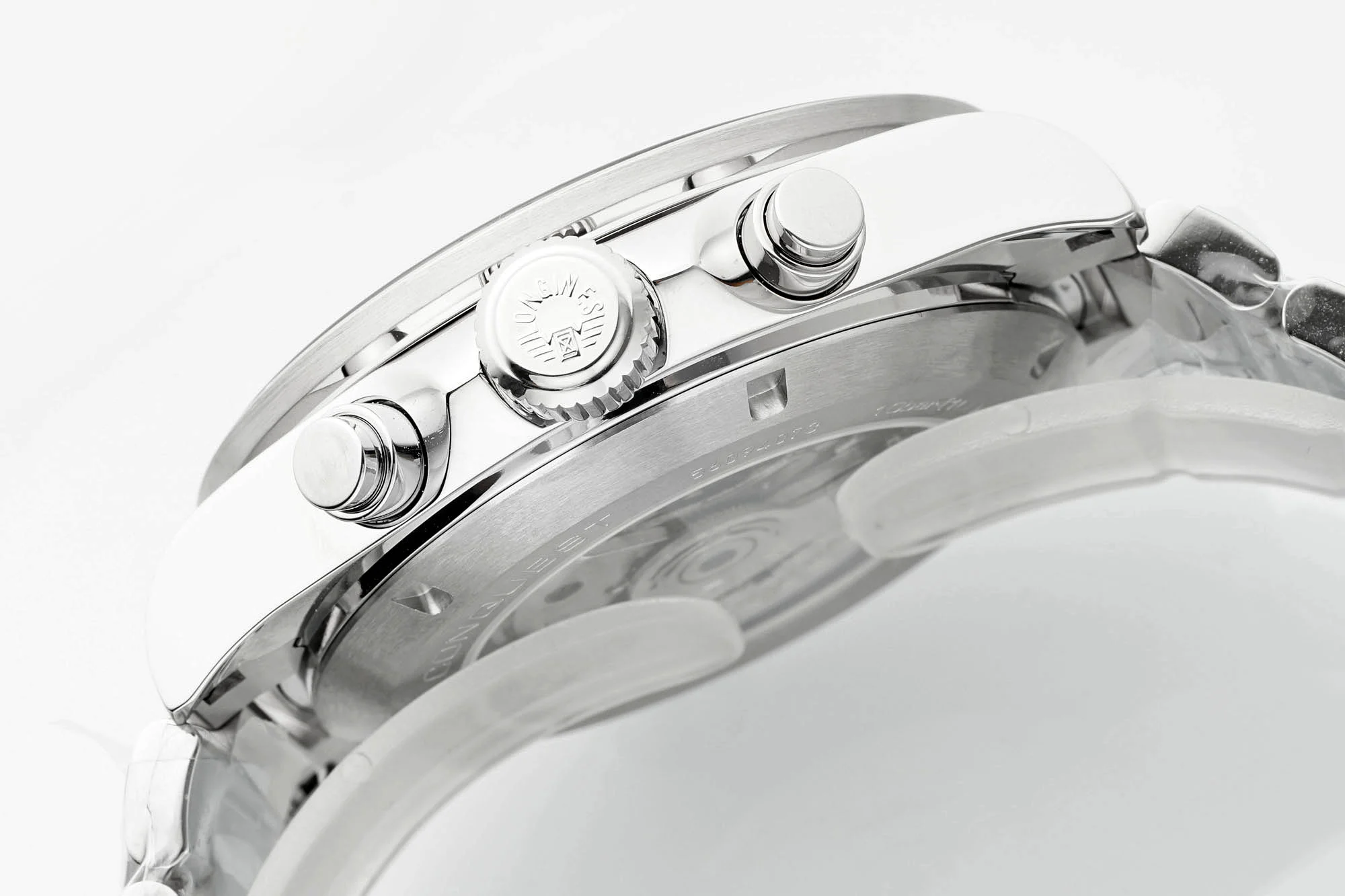 Longines Conquest Panda Ceramic Blue Dial 42.00mm — photographed off the sweep