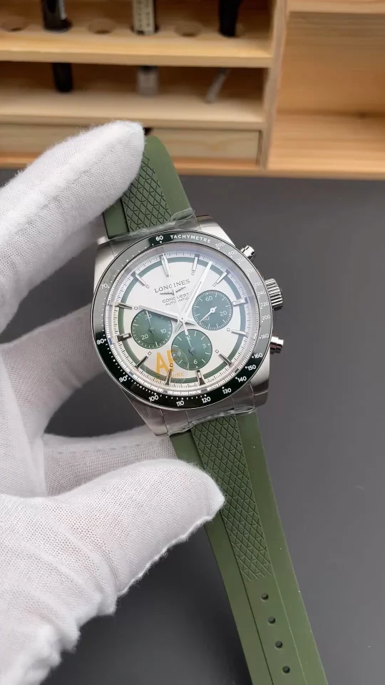 Longines Conquest Panda Green Dial
