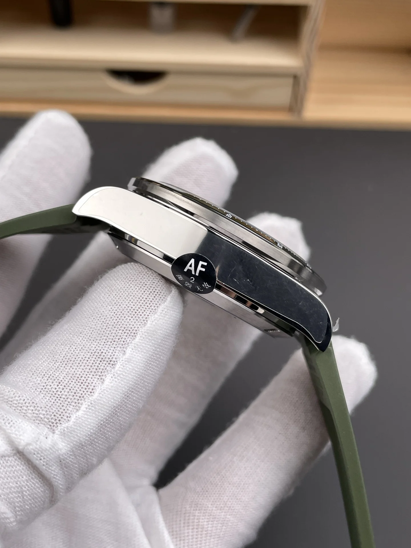 Longines Conquest Panda Green Dial — photographed off the sweep