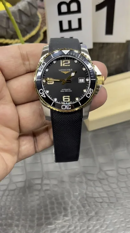 Longines Conquest Rose Gold Grey Dial