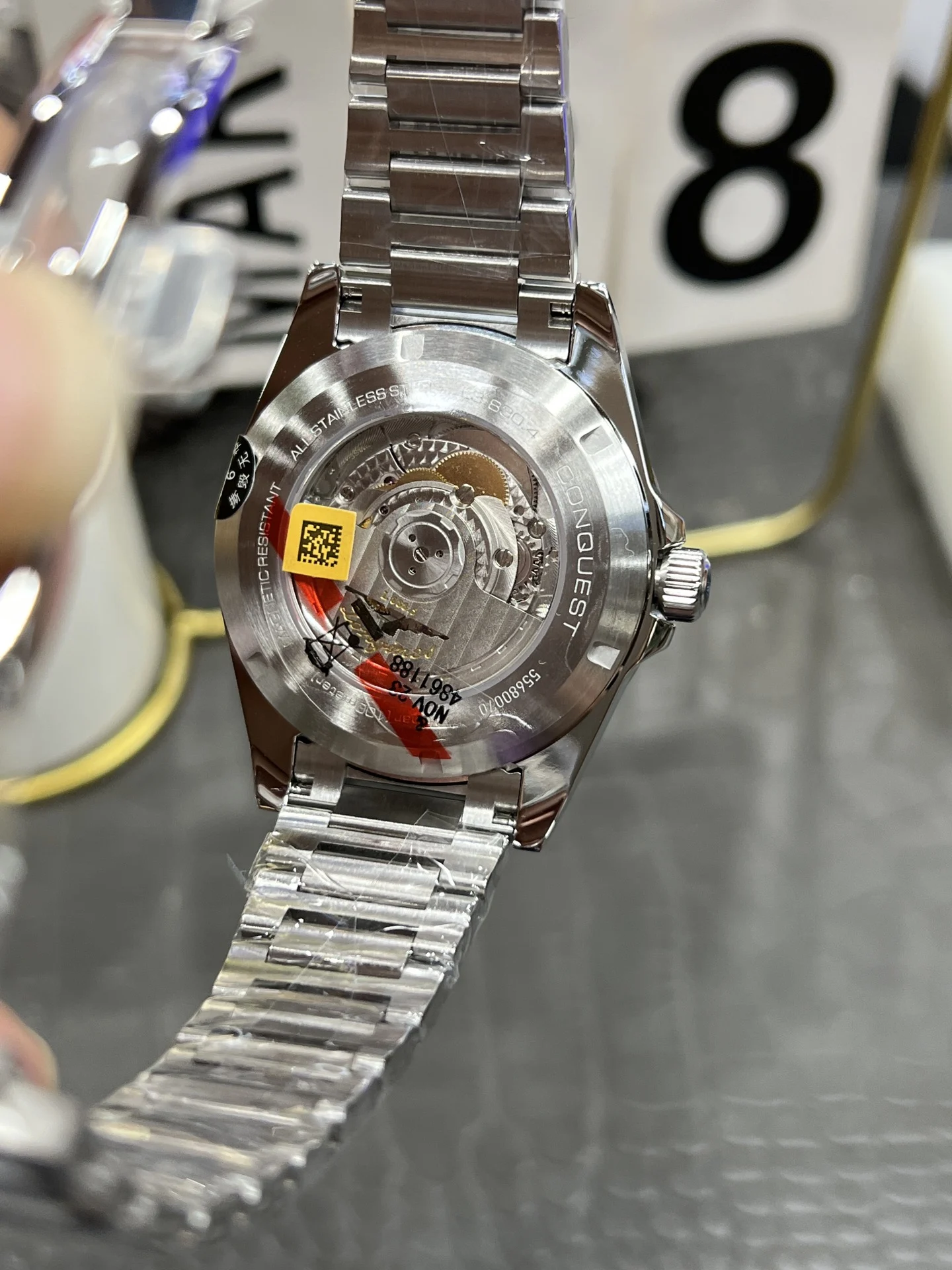 Longines Conquest Silver Dial — photographed off the sweep