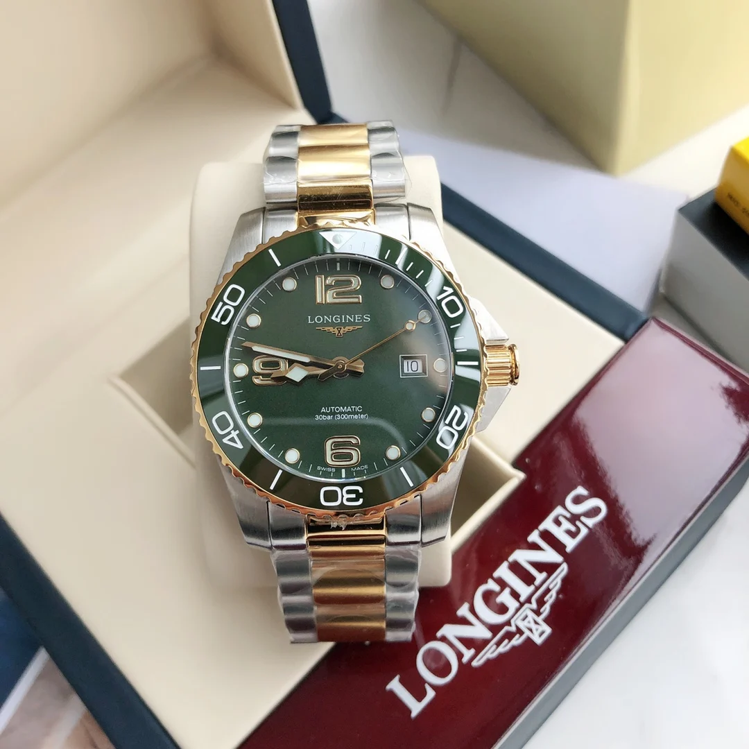 Longines Conquest Steel Black Dial 41mm — photographed off the sweep