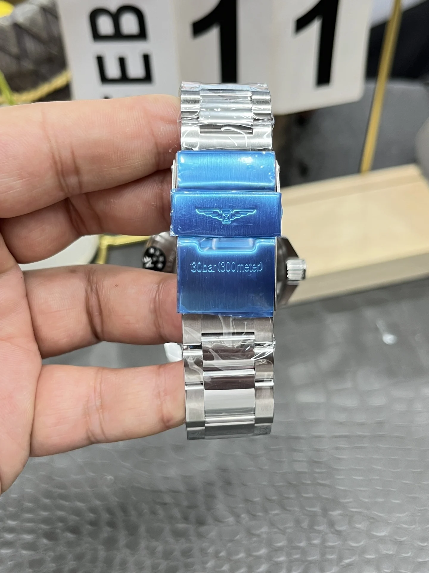 Longines Conquest Steel Blue Dial — photographed off the sweep