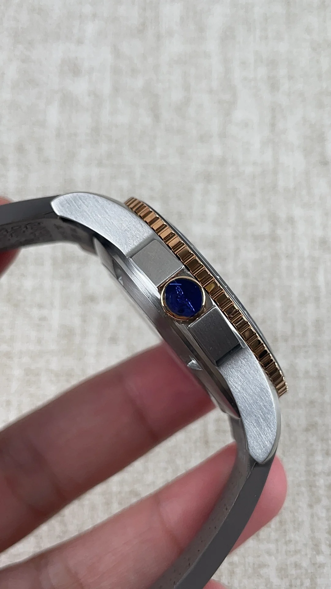 Longines Conquest Two-Tone — photographed off the sweep