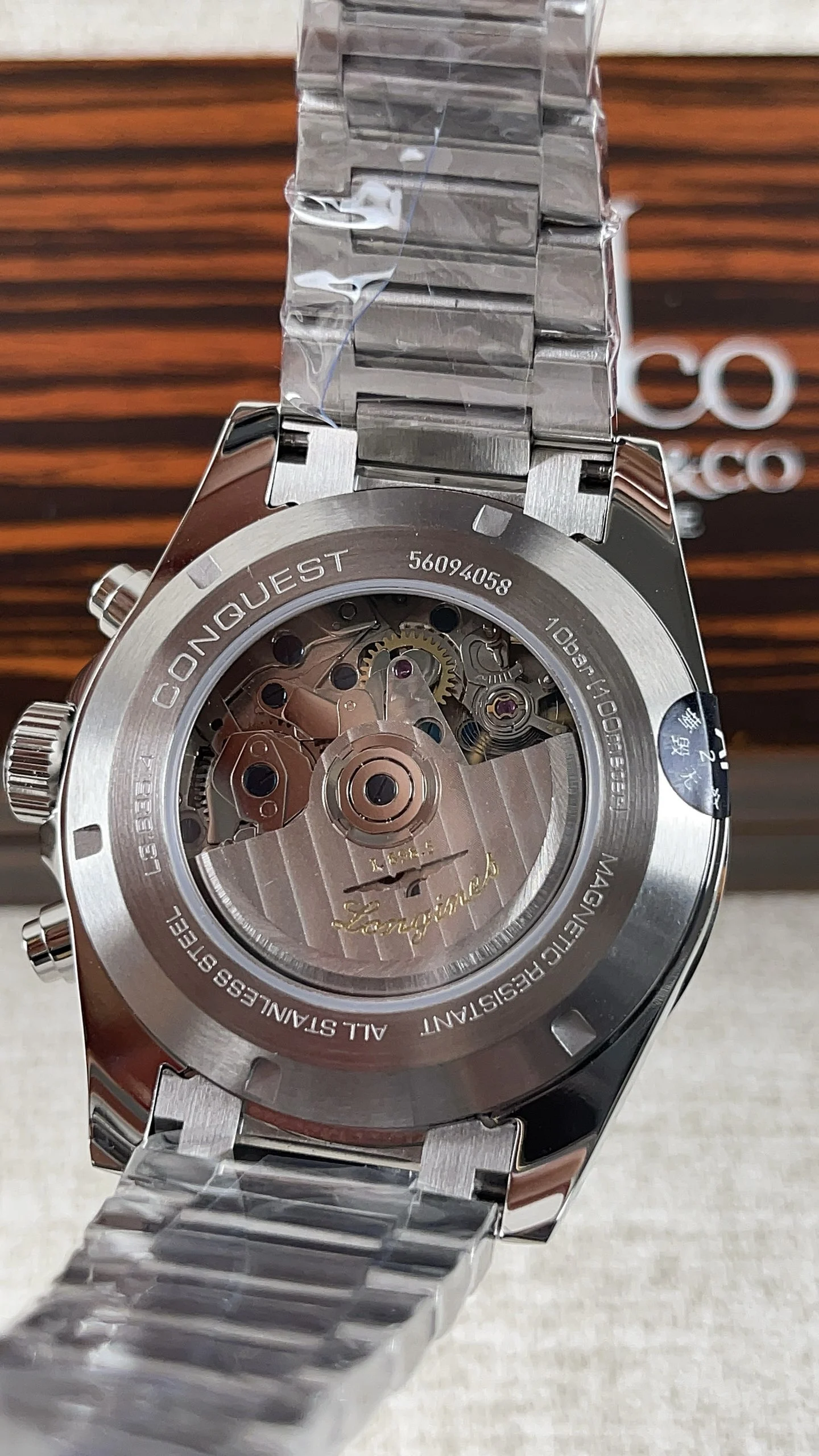 Longines Conquest — photographed off the sweep