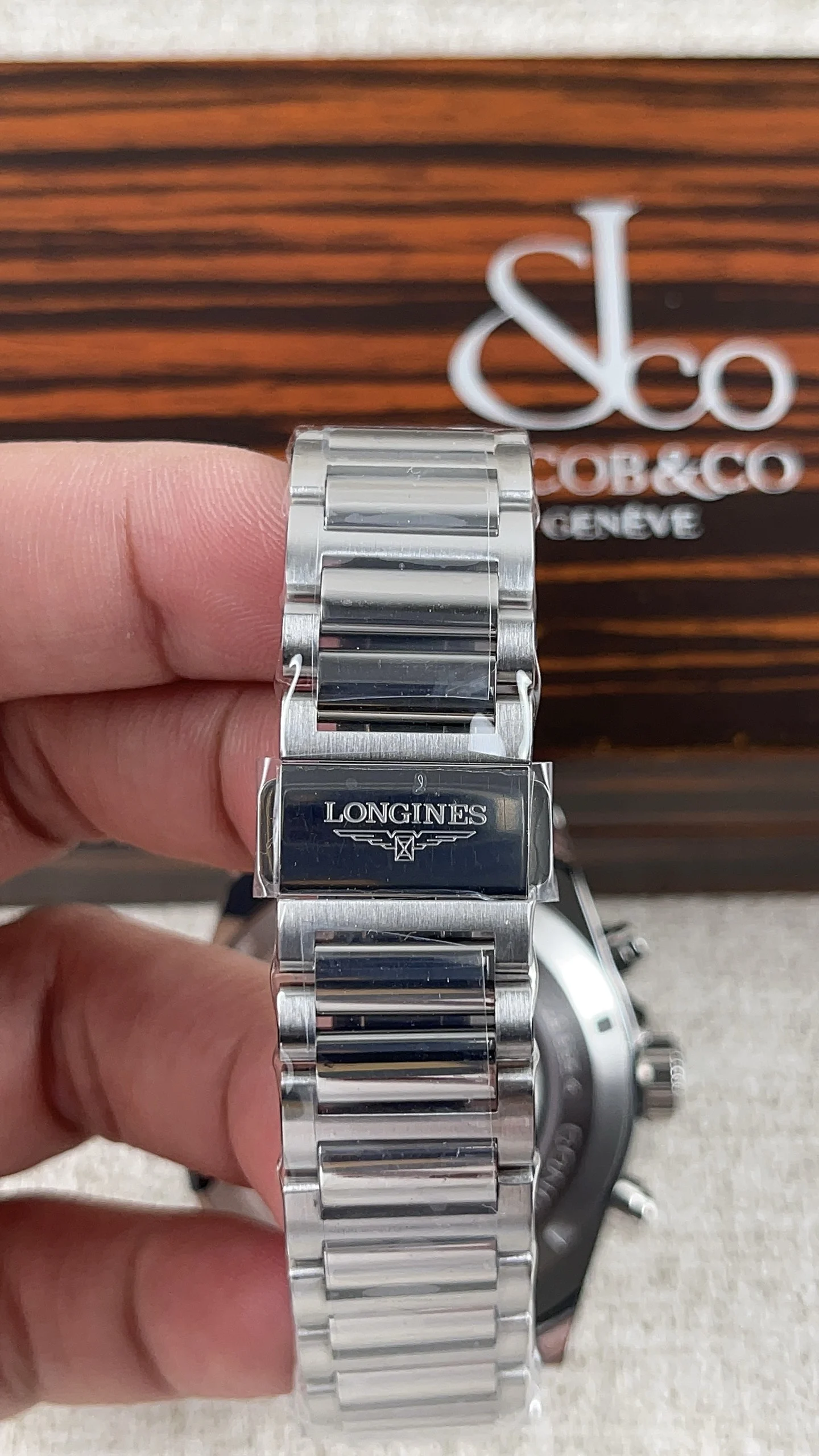 Longines Conquest — photographed off the sweep