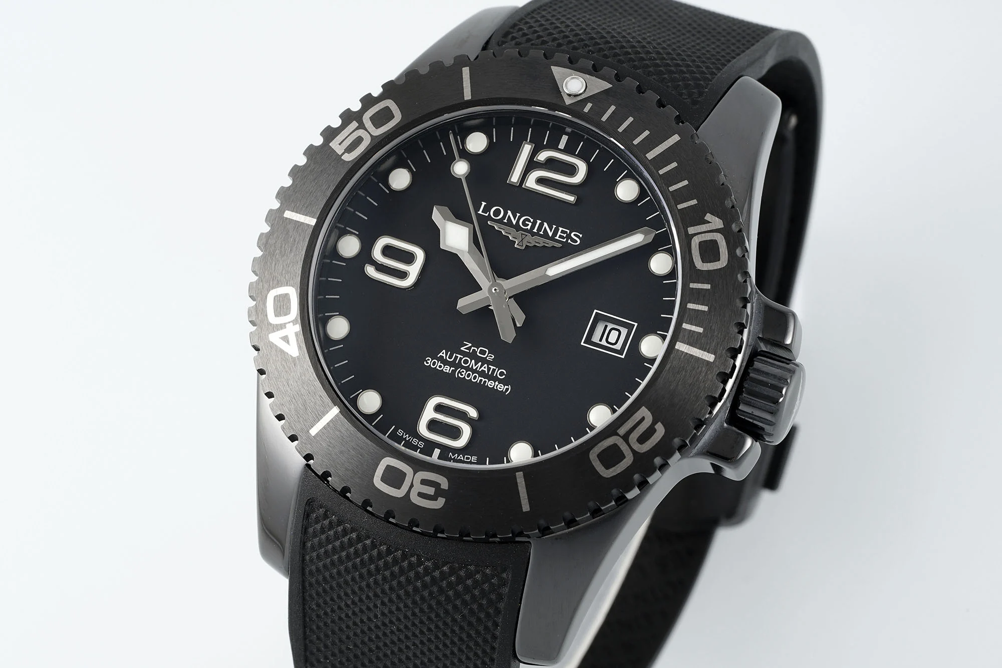 Longines HydroConquest — photographed off the sweep