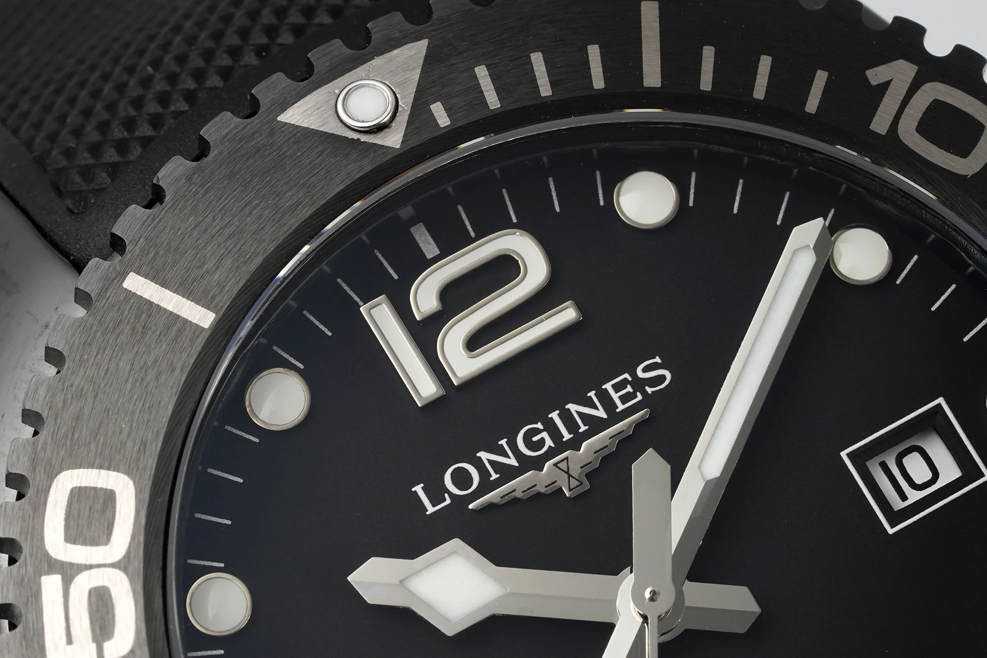 Longines HydroConquest — photographed off the sweep
